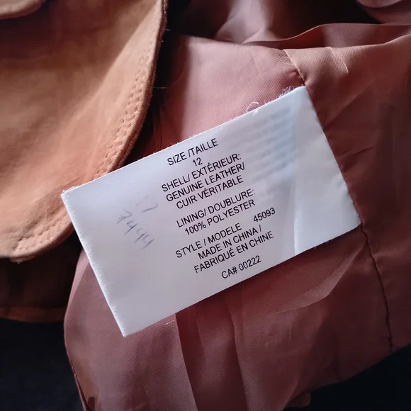 Bernardo Women's Suede Tailored Blazer Jacket in Burnt Orange - Picture 3 of 11